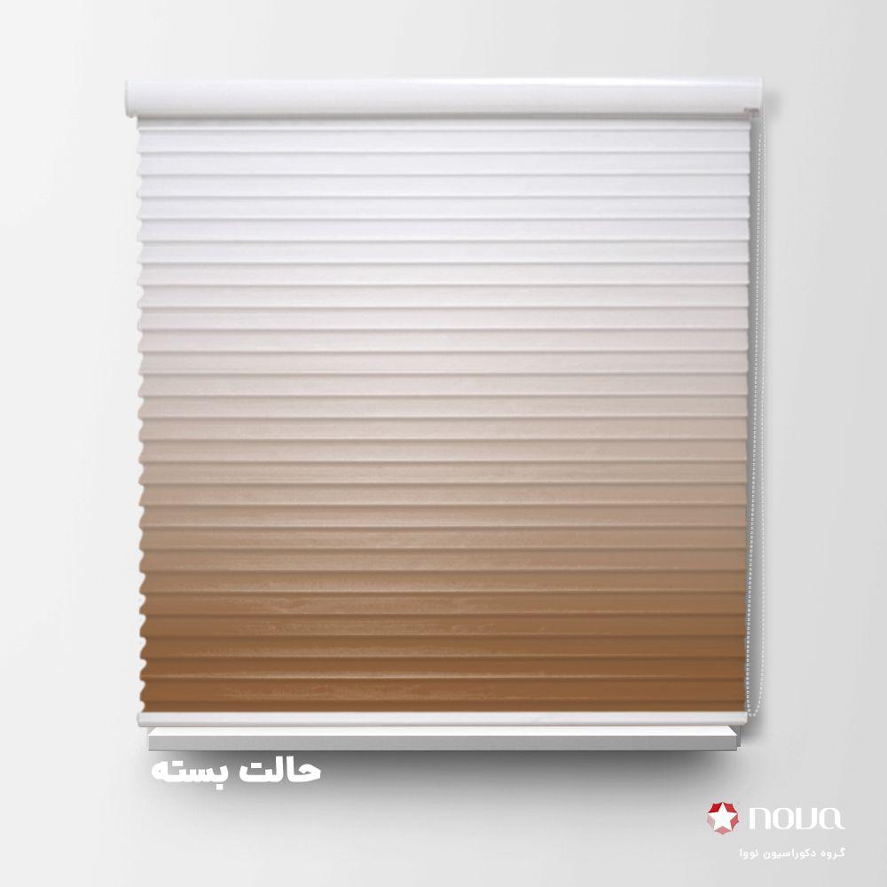 پرده سیلوئت طرح گردینت رنگ قهوه ای کد HS-06