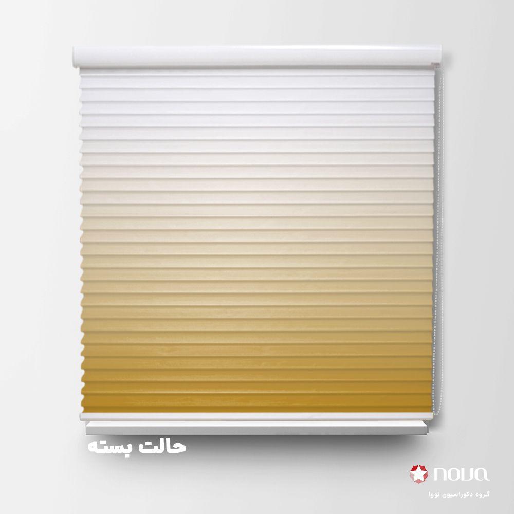 پرده سیلوئت طرح گردینت رنگ طلایی کد HS-07