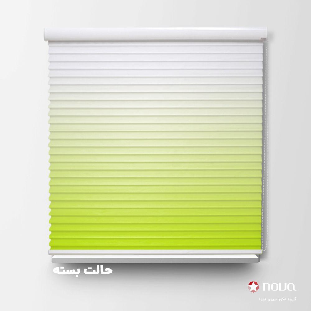 پرده سیلوئت طرح گردینت رنگ زرد لیمویی کد HS-08