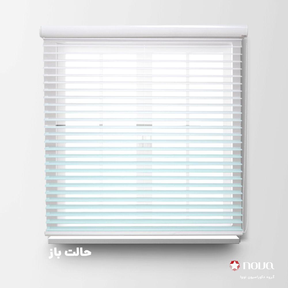 عکس محصول پرده سیلوئت طرح گردینت رنگ آبی یخی کد HS-12