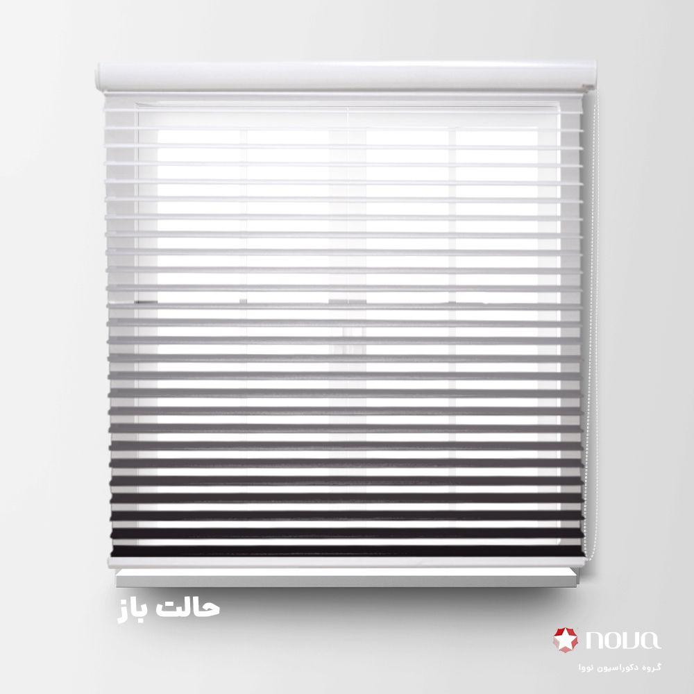 عکس محصول پرده سیلوئت طرح گردینت رنگ مشکی کد HS-22