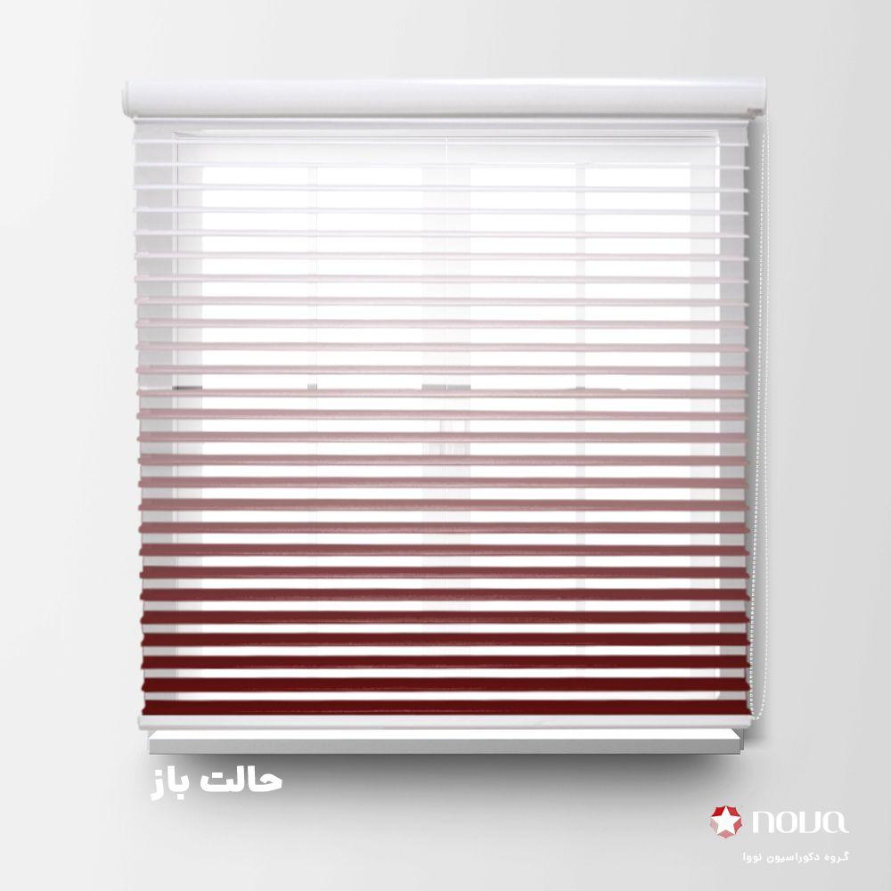 عکس محصول پرده سیلوئت طرح گردینت رنگ زرشکی کد HS-23