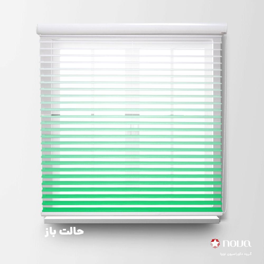 عکس محصول پرده سیلوئت طرح گردینت رنگ سبز کد HS-09