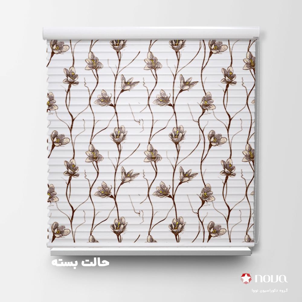 پرده سیلویت پترن کلاسیک طرح گل کد PAT-33