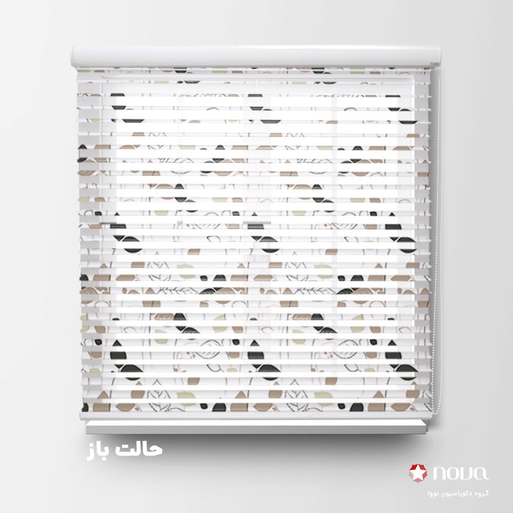 عکس محصول پرده سیلویت پترن آشپزخانه طرح برگ کد PAT-16