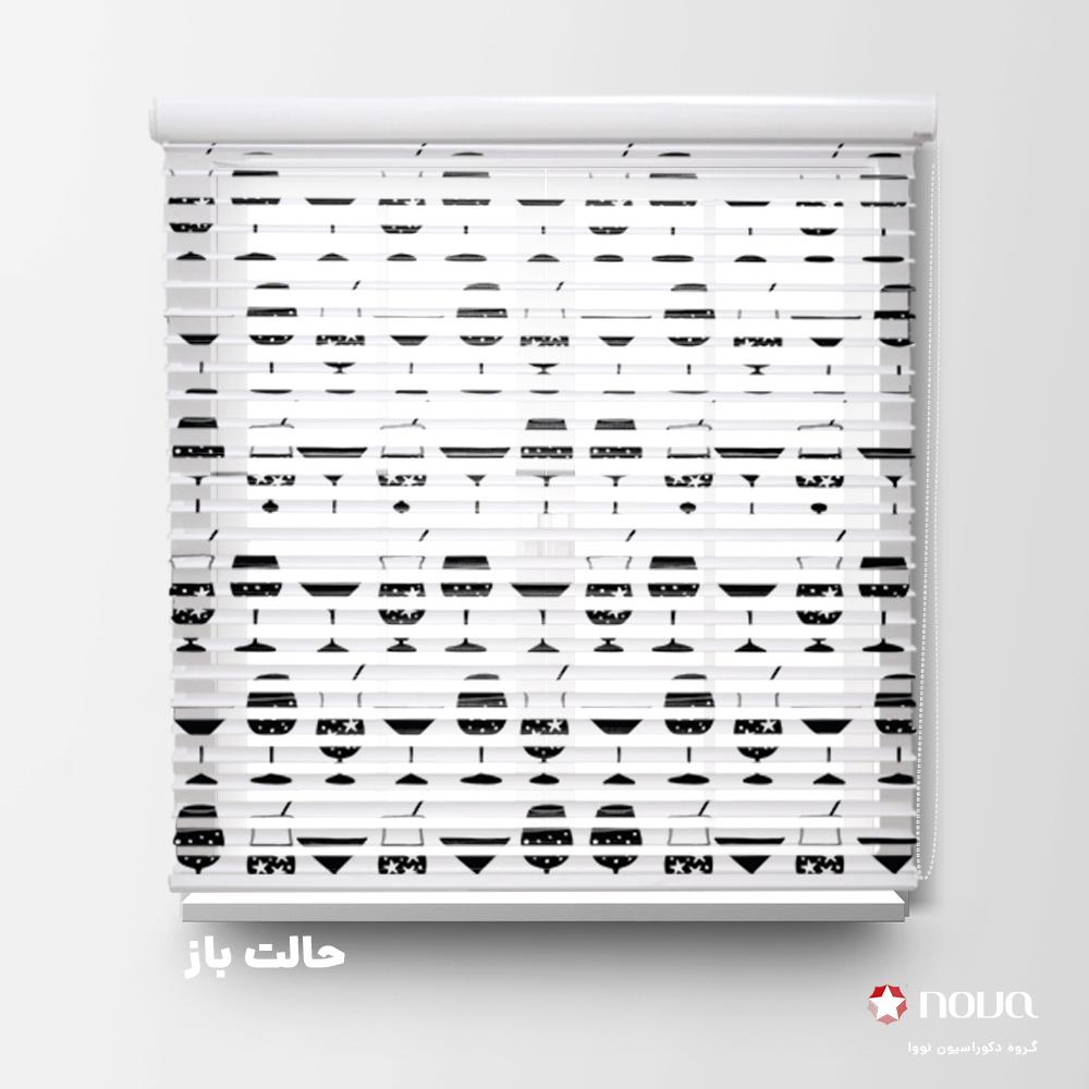 عکس محصول پرده سیلویت پترن آشپزخانه طرح گیلاس کد PAT-03