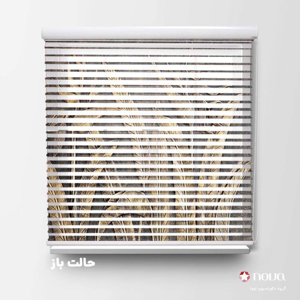 عکس محصول پرده سیلوئت تصویری طرح سه بعدی نیزار طلایی کد TRD-01