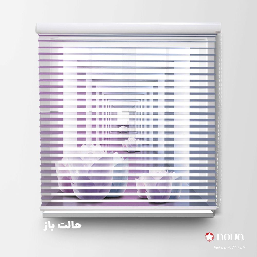 عکس محصول پرده سیلوئت تصویری طرح سه بعدی گل نیلوفر کد TRD-04