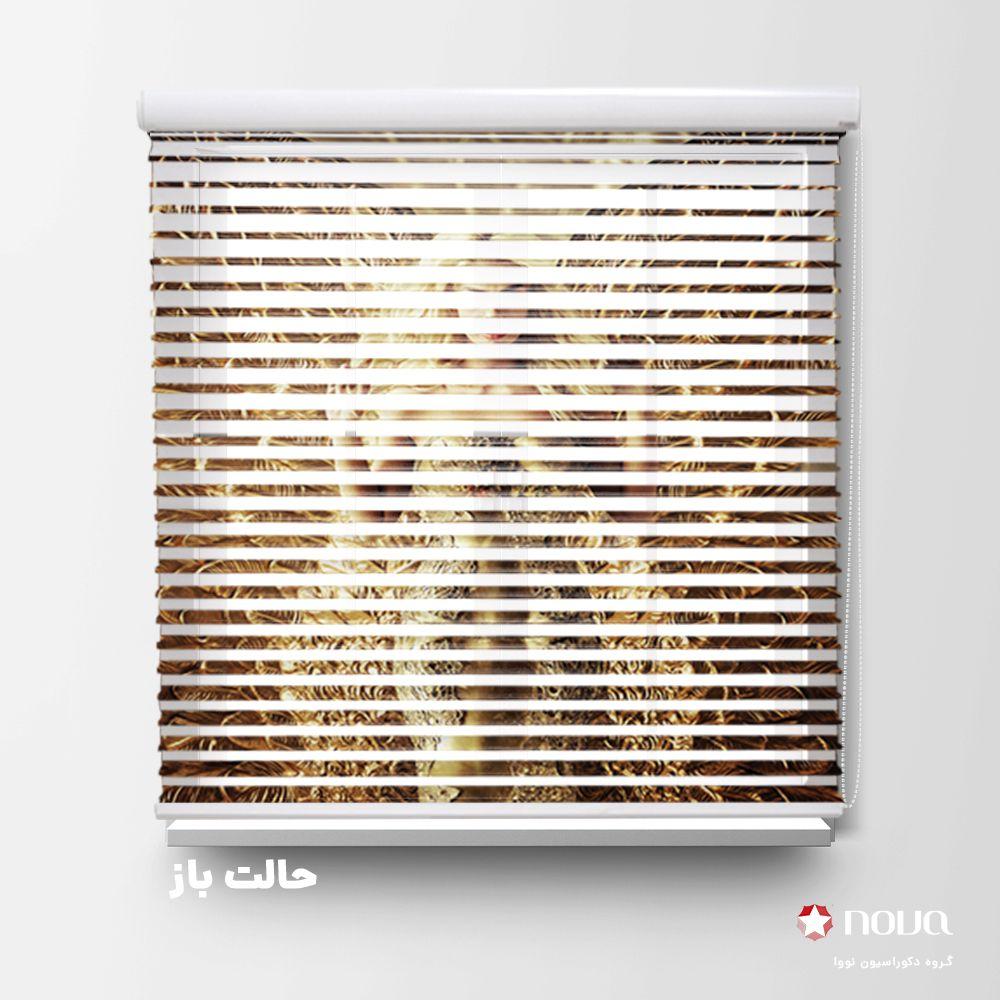 عکس محصول پرده سیلوئت تصویری طرح چهره فرشته طلایی کد FCE-11