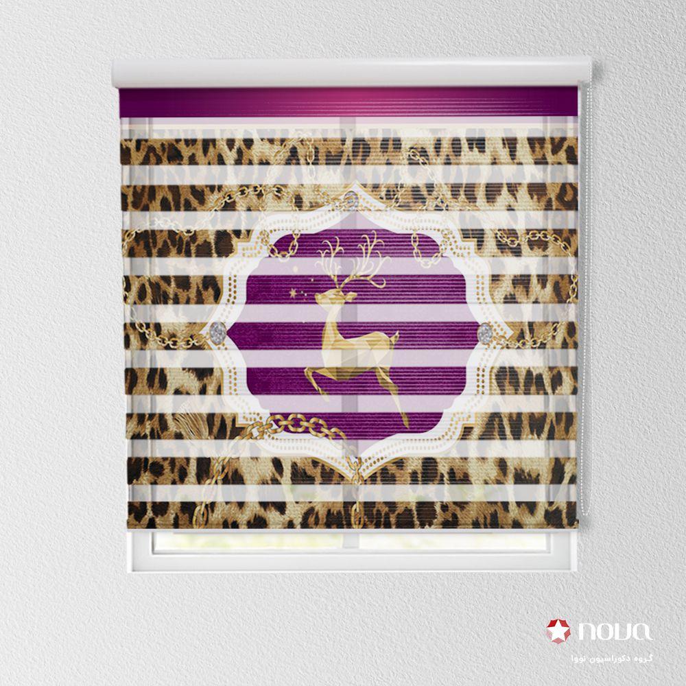 پرده زبرا پلیسه تصویری طرح هنری لاکچری مدرن کد ART-13