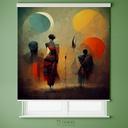 پرده شید تصویری طرح انتزاعی قبایل آفریقایی کد ART-17