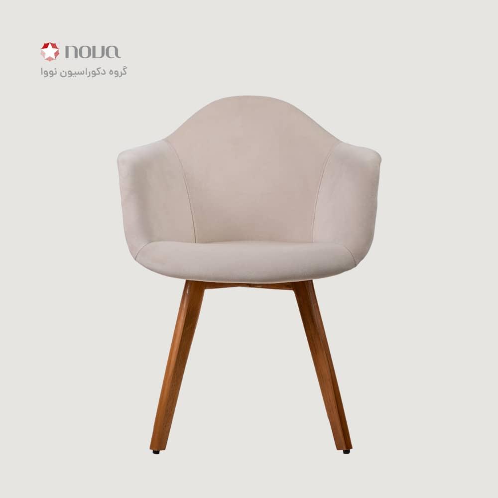 عکس محصول صندلی مدرن پایه چوبی روکش مخمل مدل لارا