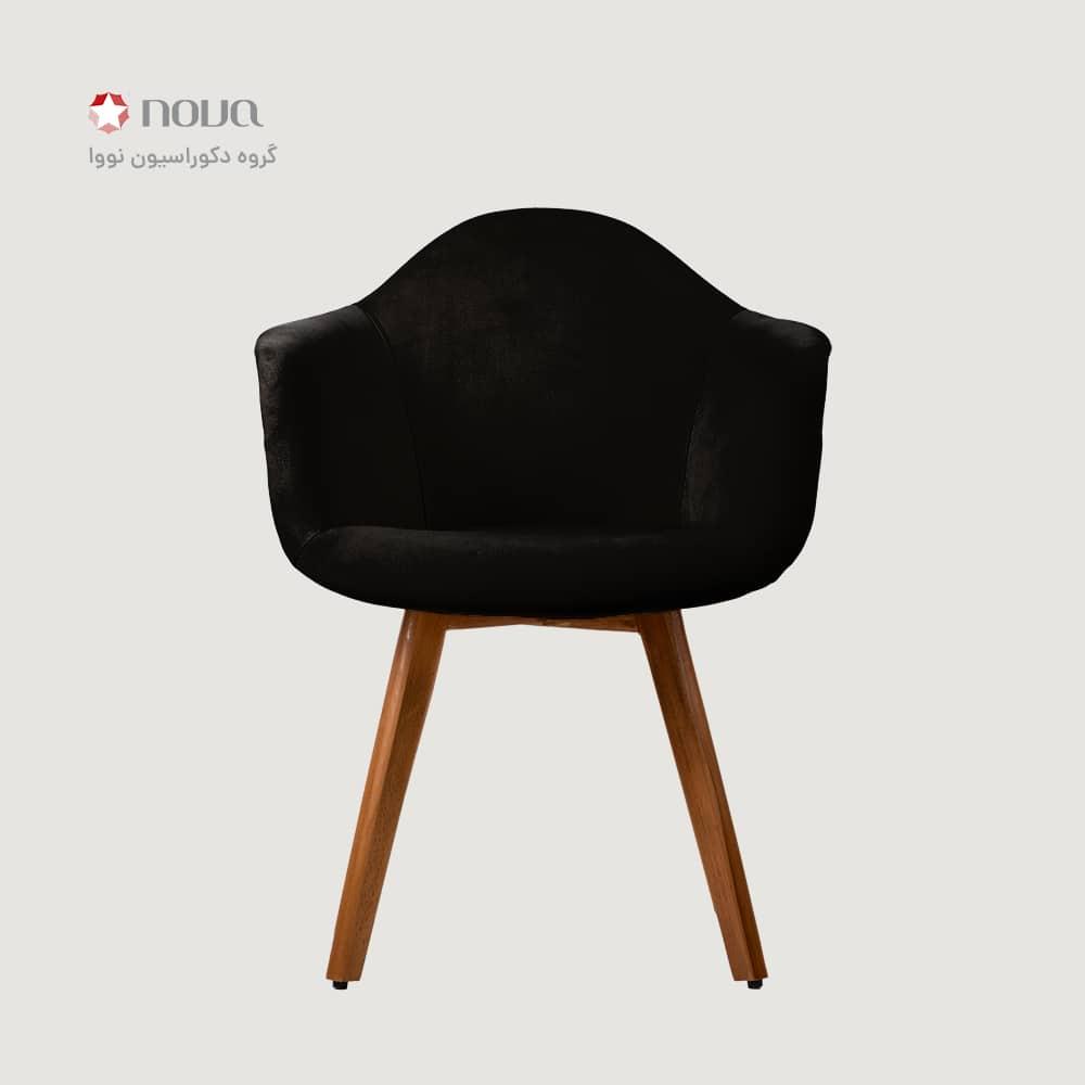 عکس محصول صندلی مدرن پایه چوبی روکش مخمل مدل لارا
