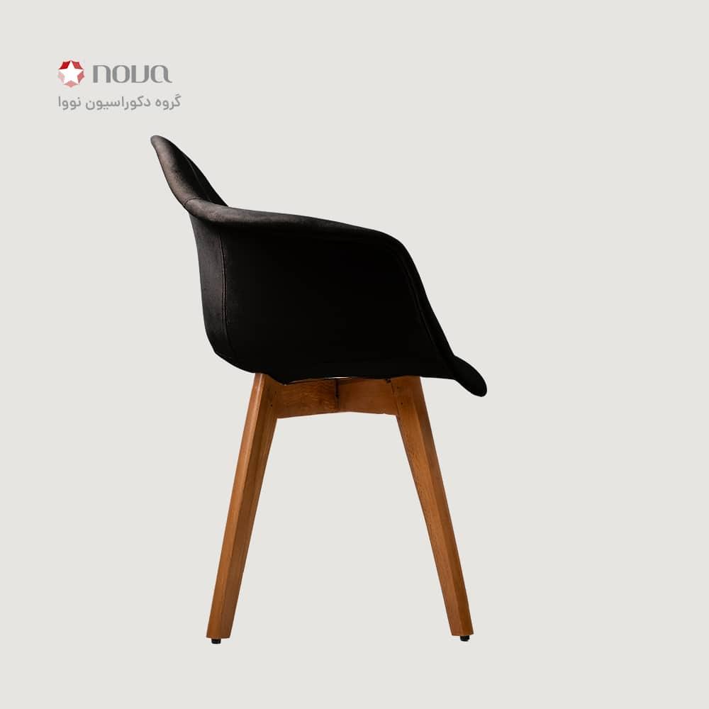 عکس محصول صندلی مدرن پایه چوبی روکش مخمل مدل لارا