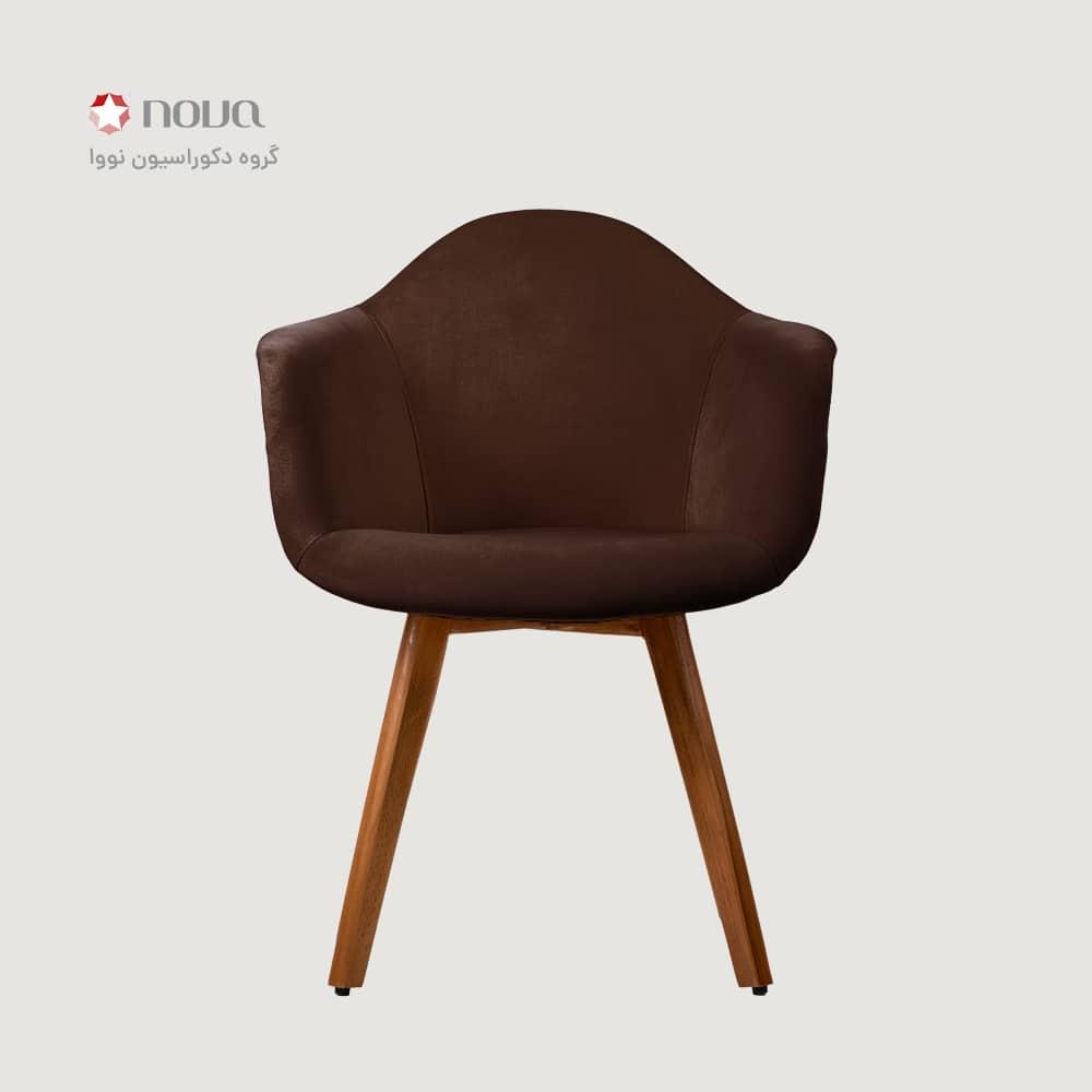 عکس محصول صندلی مدرن پایه چوبی روکش مخمل مدل لارا