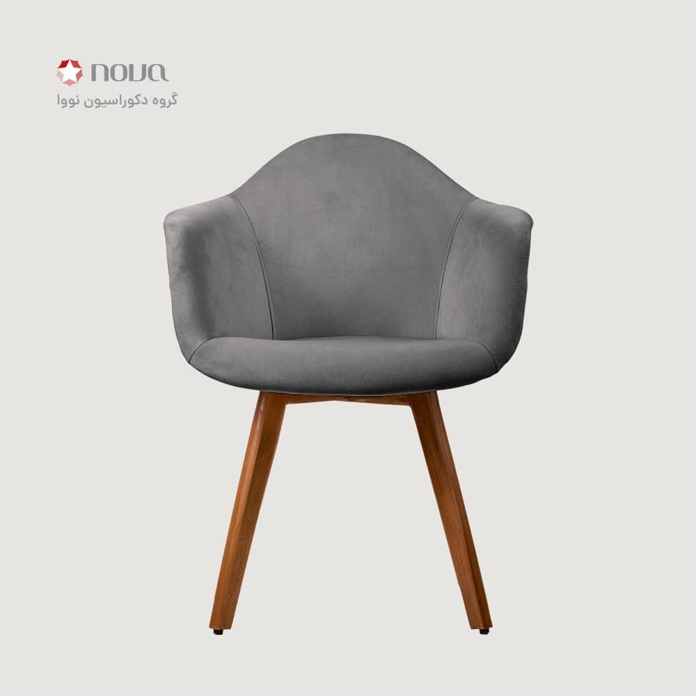 عکس محصول صندلی مدرن پایه چوبی روکش مخمل مدل لارا