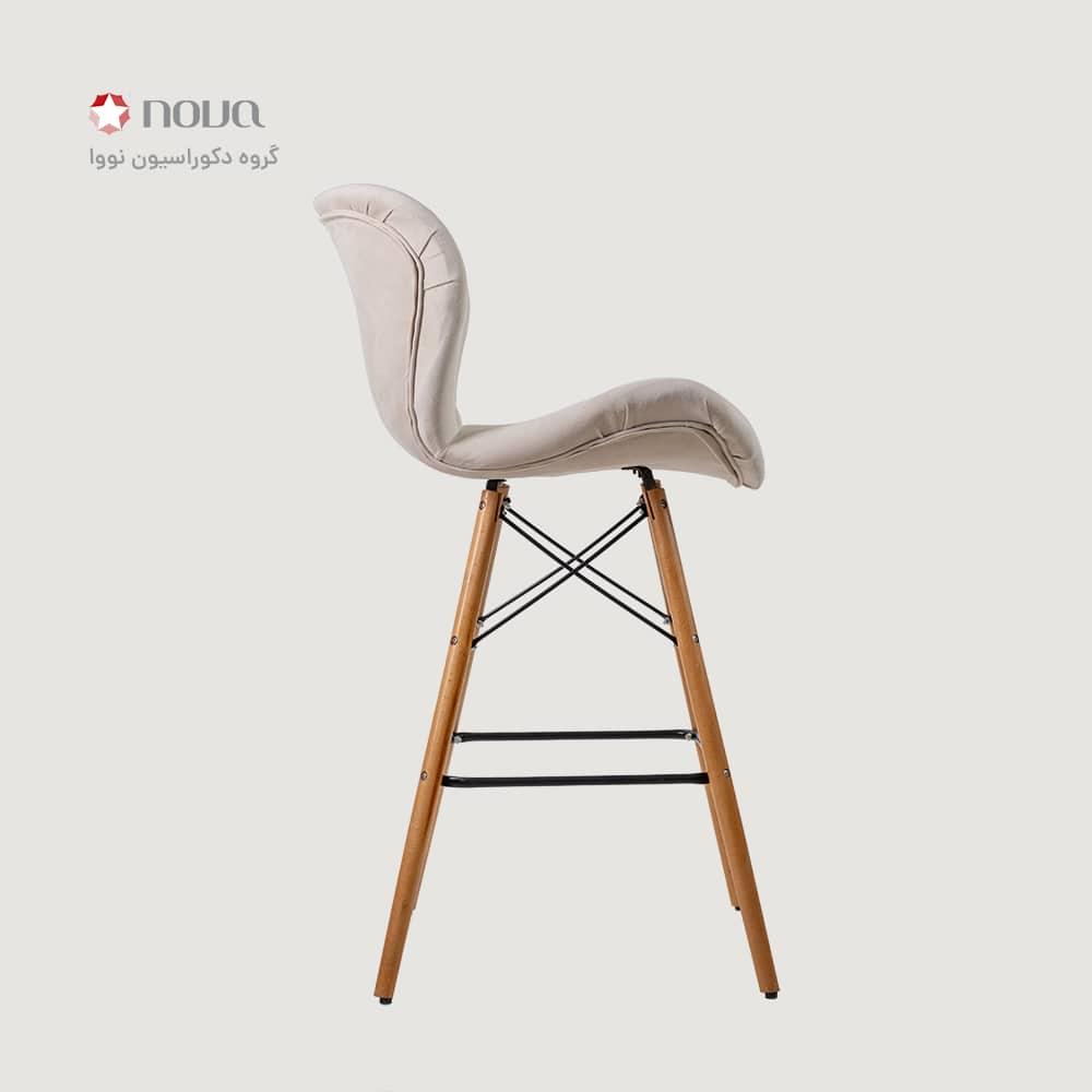 عکس محصول صندلی مدرن پایه ایفلی اوپن روکش مخمل مدل زین اسبی