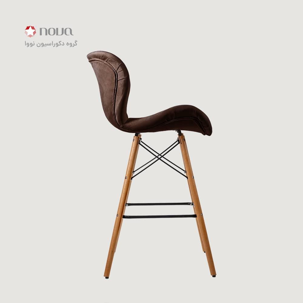 عکس محصول صندلی مدرن پایه ایفلی اوپن روکش مخمل مدل زین اسبی