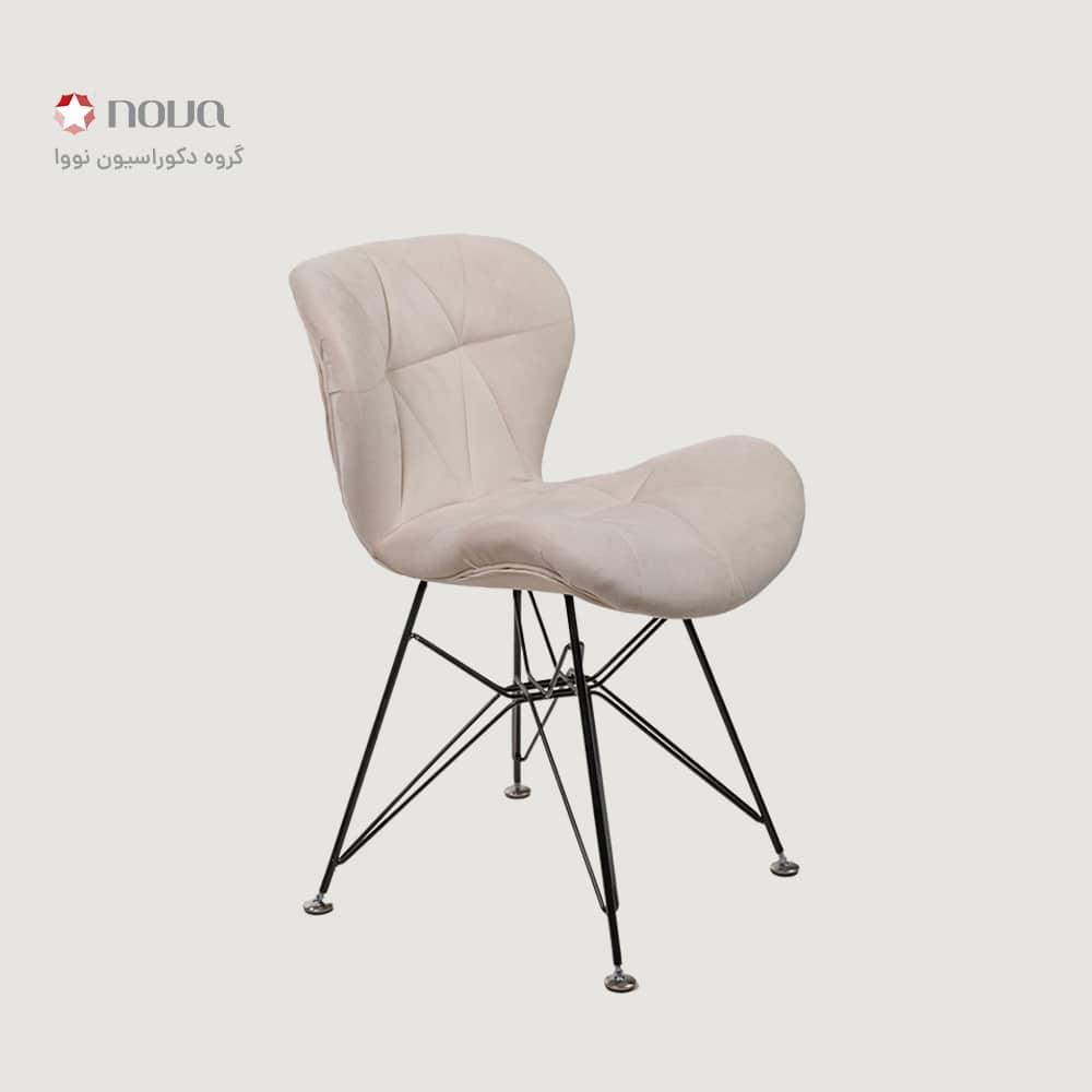 عکس محصول صندلی مدرن پایه اسپایدر روکش مخمل مدل زین اسبی