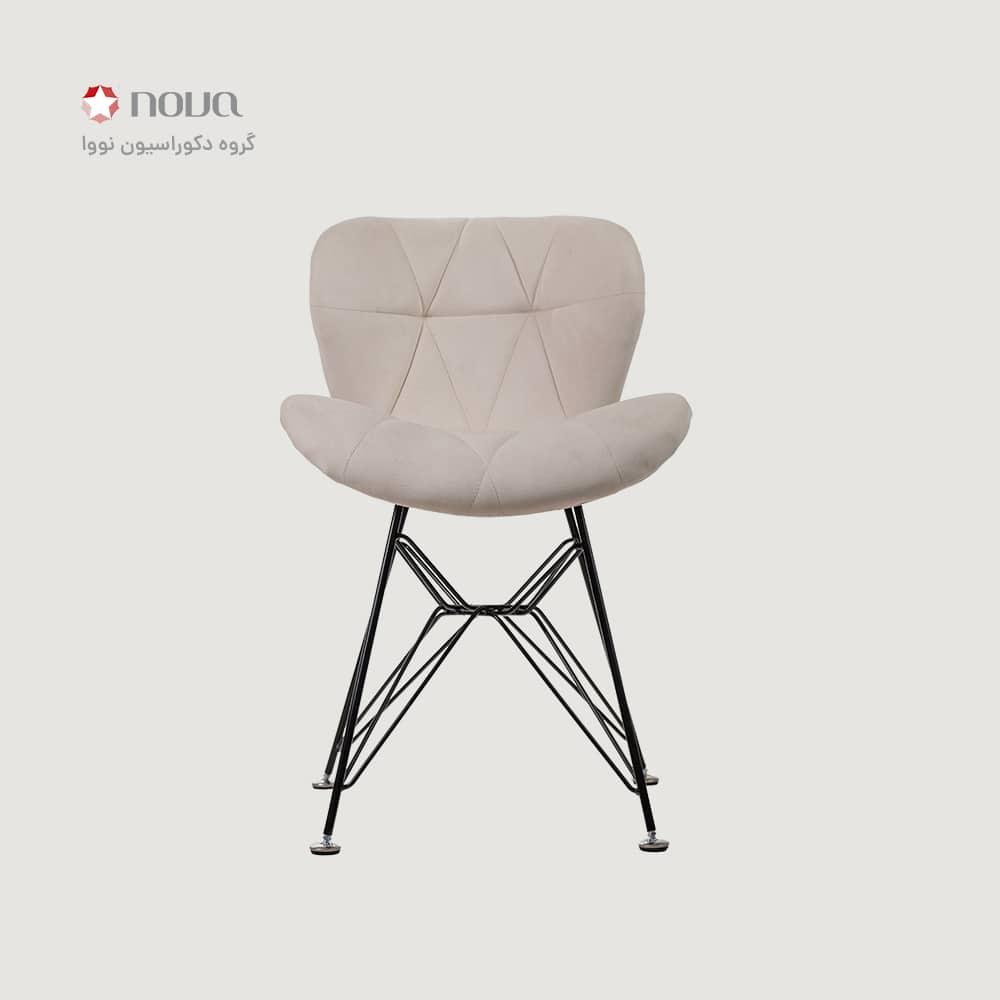 عکس محصول صندلی مدرن پایه اسپایدر روکش مخمل مدل زین اسبی