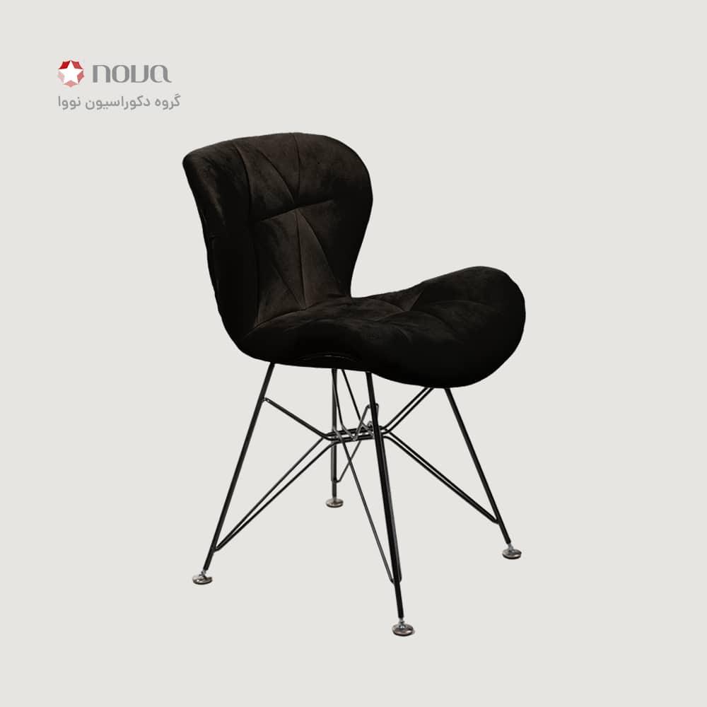 عکس محصول صندلی مدرن پایه اسپایدر روکش مخمل مدل زین اسبی