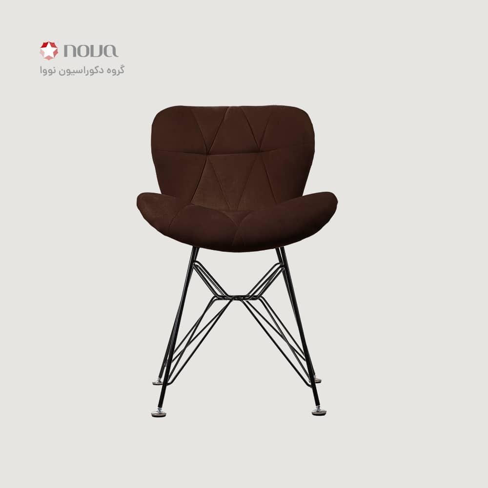 عکس محصول صندلی مدرن پایه اسپایدر روکش مخمل مدل زین اسبی