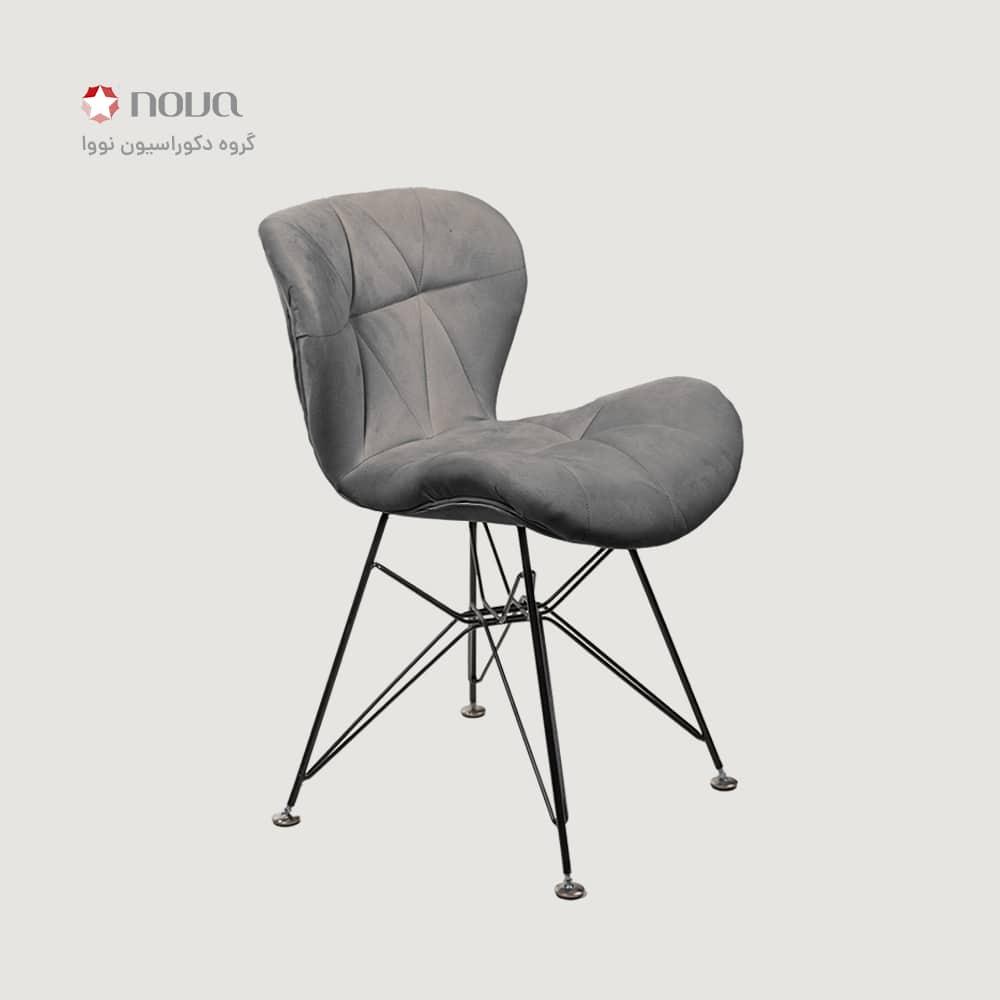 عکس محصول صندلی مدرن پایه اسپایدر روکش مخمل مدل زین اسبی