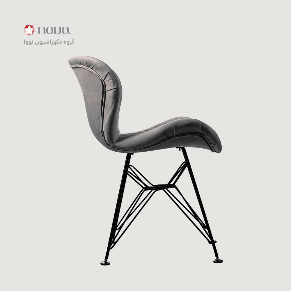 عکس محصول صندلی مدرن پایه اسپایدر روکش مخمل مدل زین اسبی