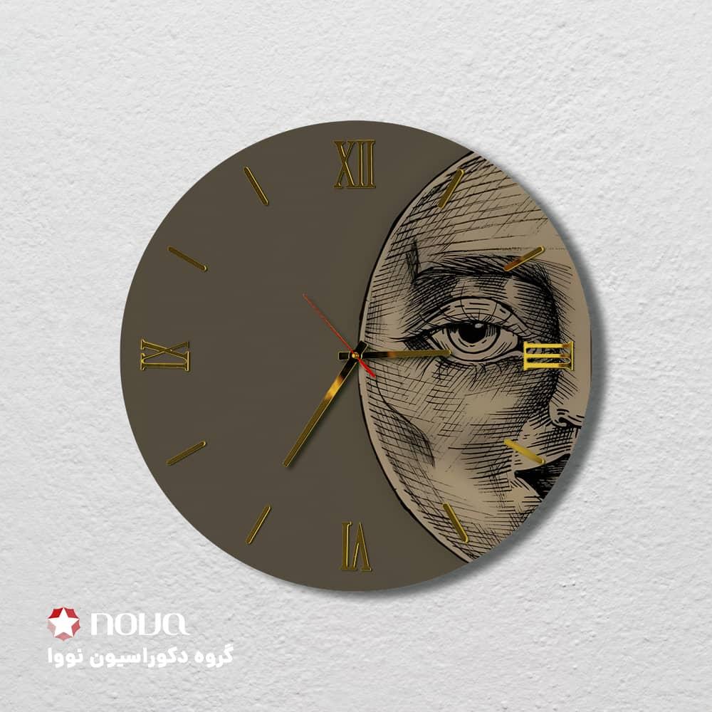 ساعت دیواری مدرن طرح ماه کد CLK-17