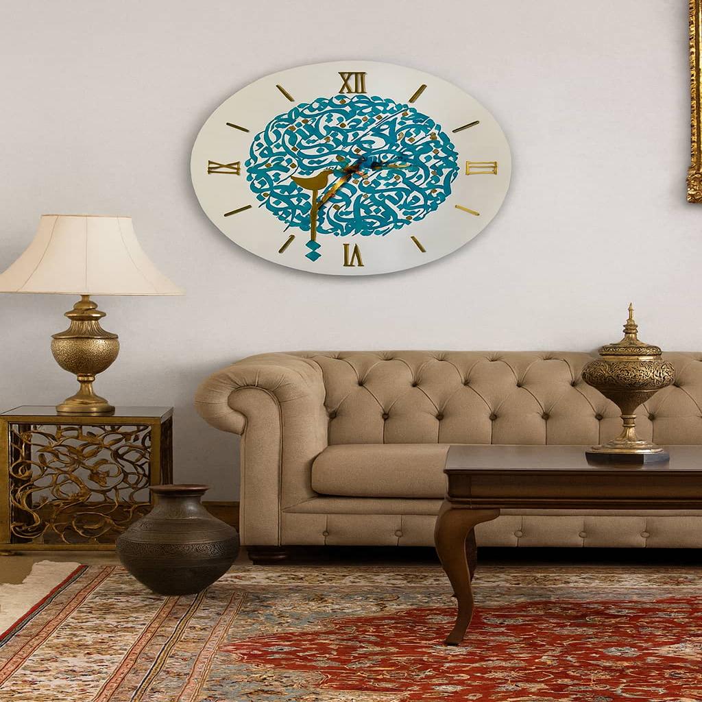 عکس محصول ساعت دیواری مدرن طرح تایپوگرافی کد CLK-27