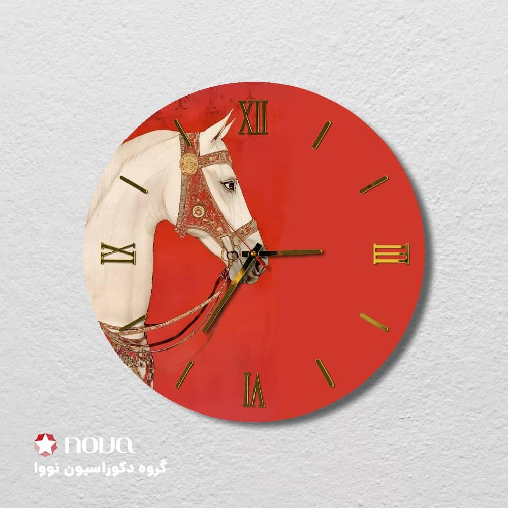 عکس محصول ساعت دیواری مدرن طرح اسب کد CLK-44