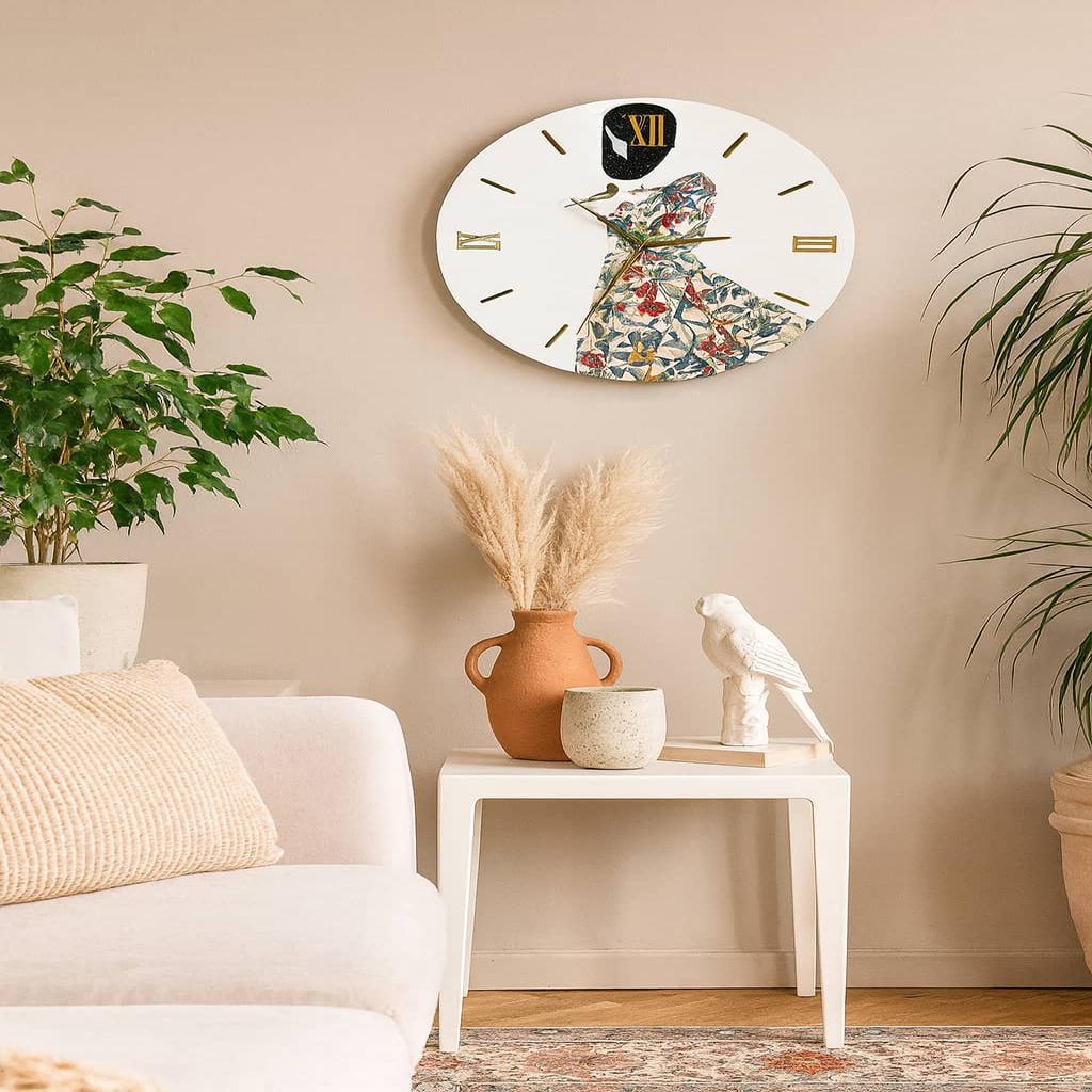 عکس محصول ساعت دیواری مدرن طرح طبیعت کد CLK-53
