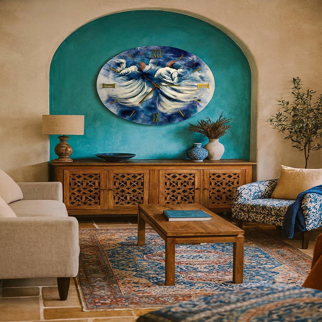 عکس محصول ساعت دیواری مدرن طرح مسلوک کد CLK-55