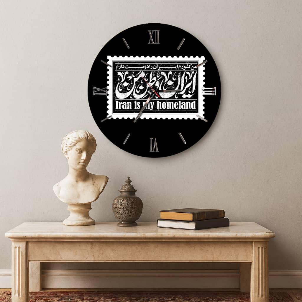 عکس محصول ساعت دیواری مدرن طرح ایرن کد CLK-57