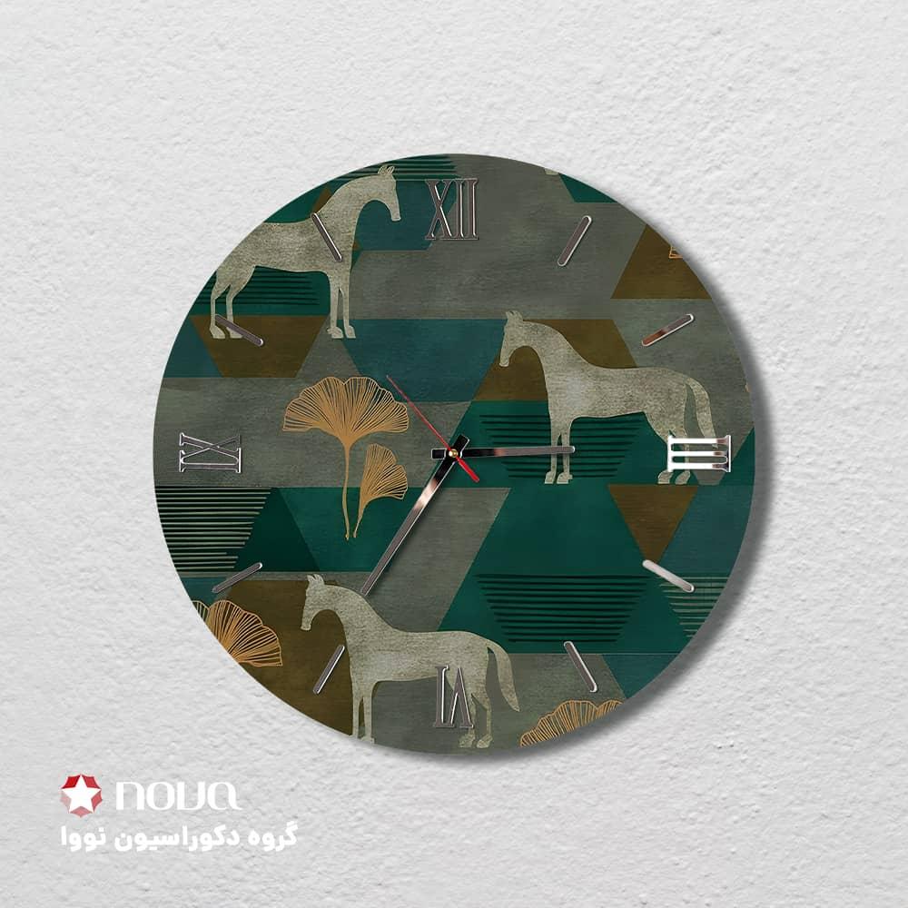 ساعت دیواری مدرن طرح مزرعه سبز کد CLK-11