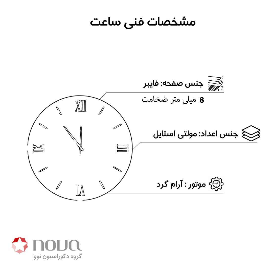 عکس محصول ساعت دیواری مدرن طرح گلد لاین کد CLK-33