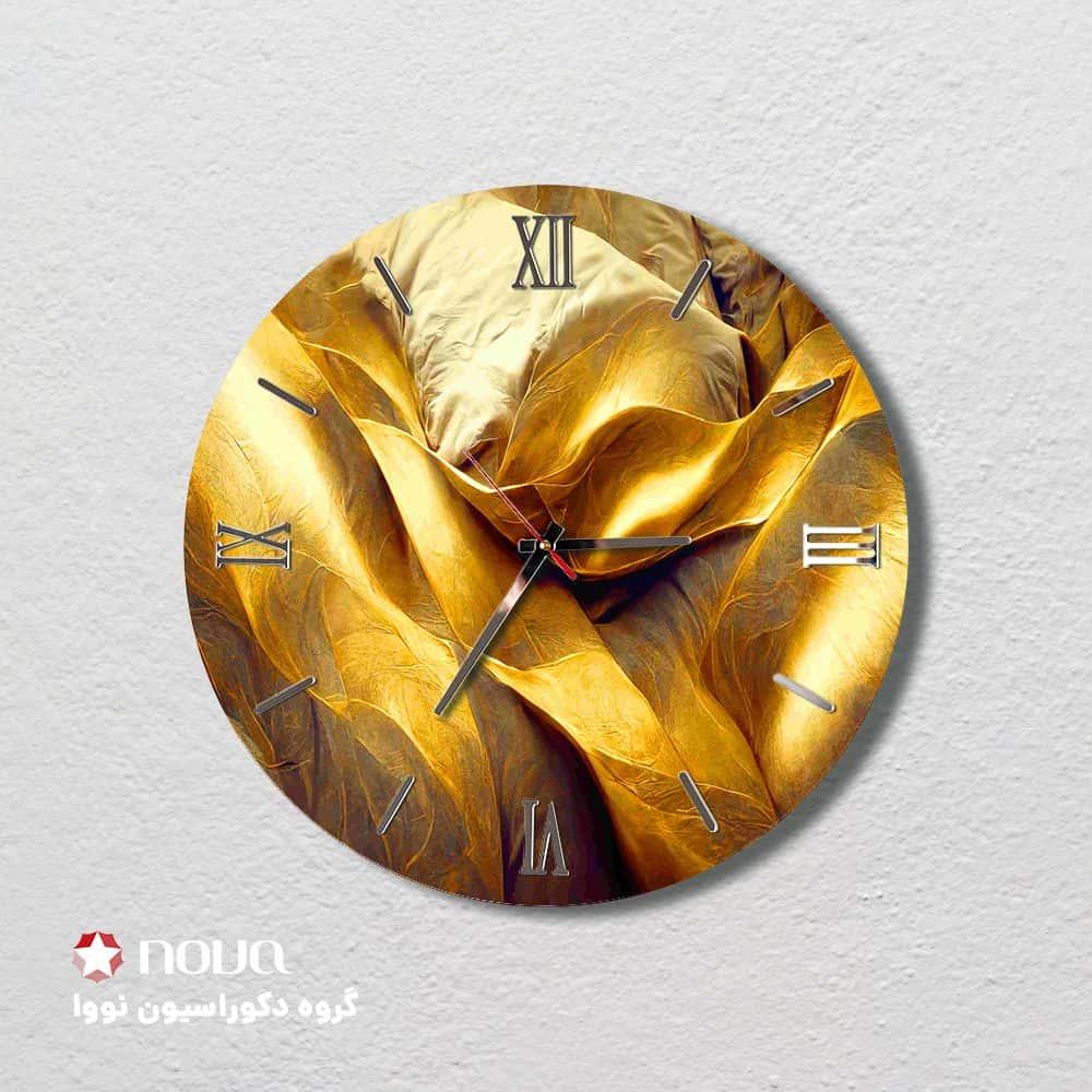 ساعت دیواری مدرن طرح گلد تکسچر کدCLK-01