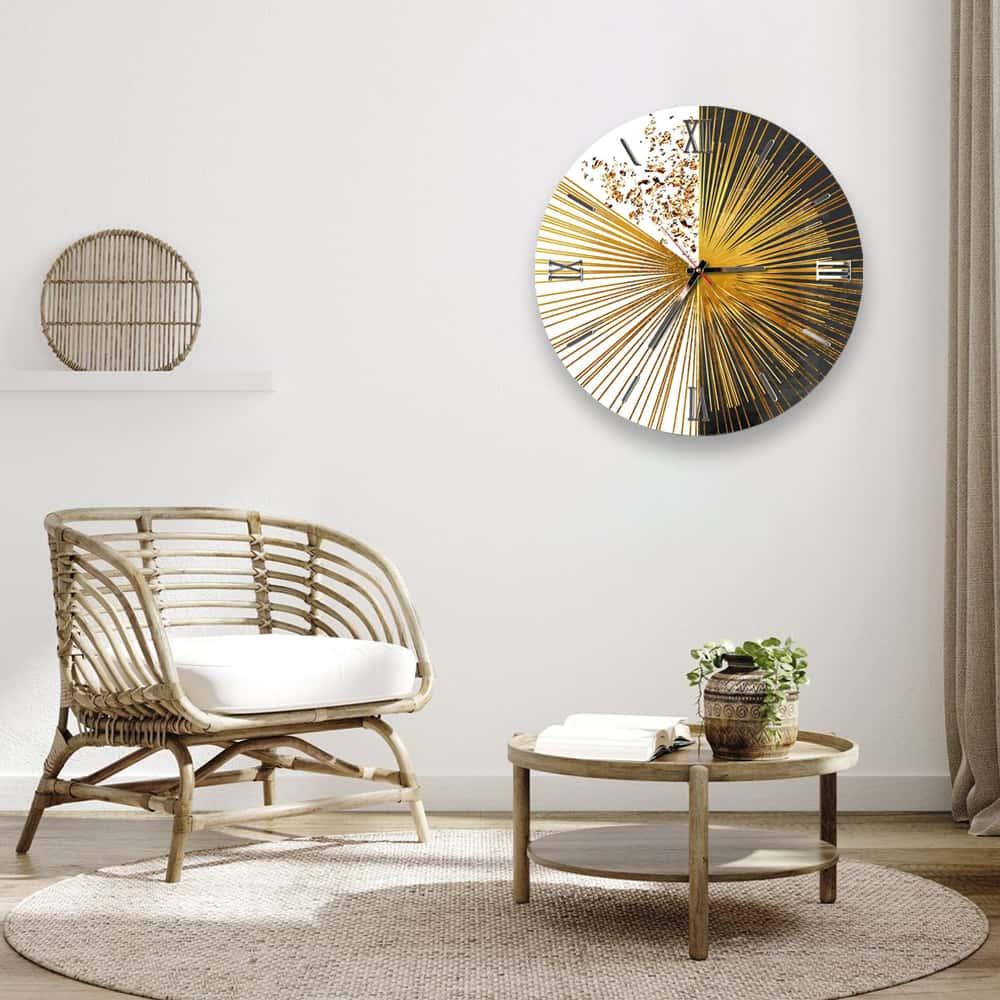 عکس محصول ساعت دیواری مدرن طرح زر کد CLK-19