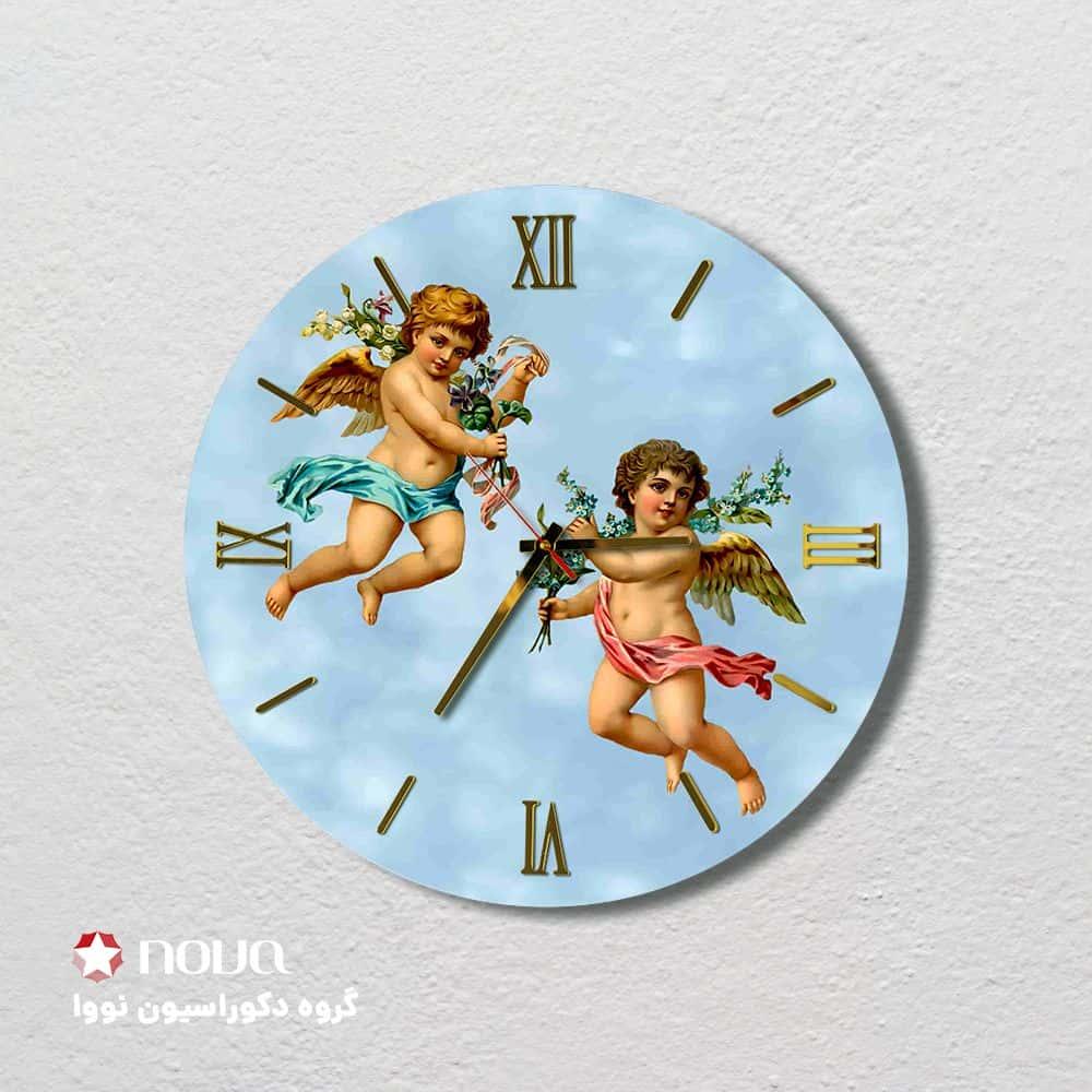 ساعت دیواری مدرن طرح  آنجلز کد CLK-20