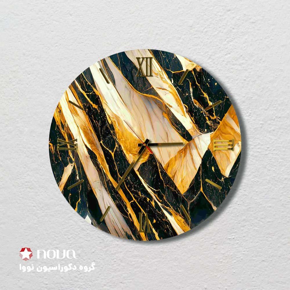 ساعت دیواری مدرن طرح ماربل کد CLK-03