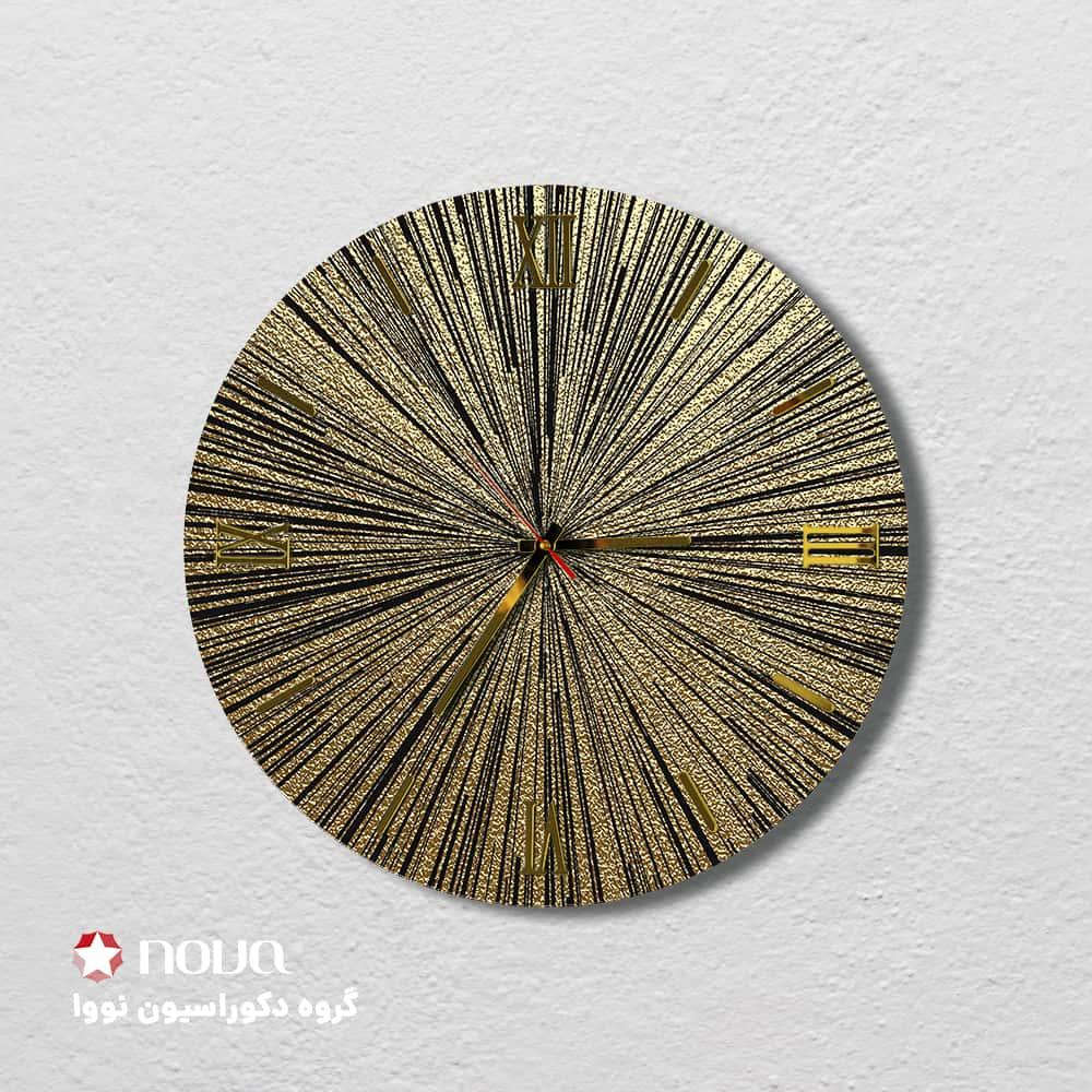 ساعت دیواری مدرن طرح گلد لاین کد CLK-33