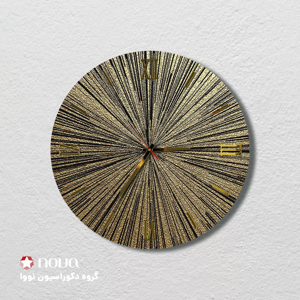 ساعت دیواری مدرن طرح گلد لاین کد CLK-33
