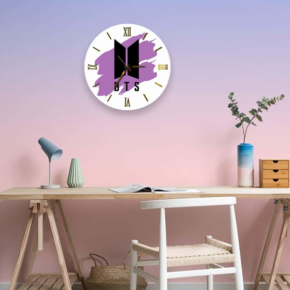 عکس محصول ساعت دیواری مدرن طرح بی تی اس کد CLK-35