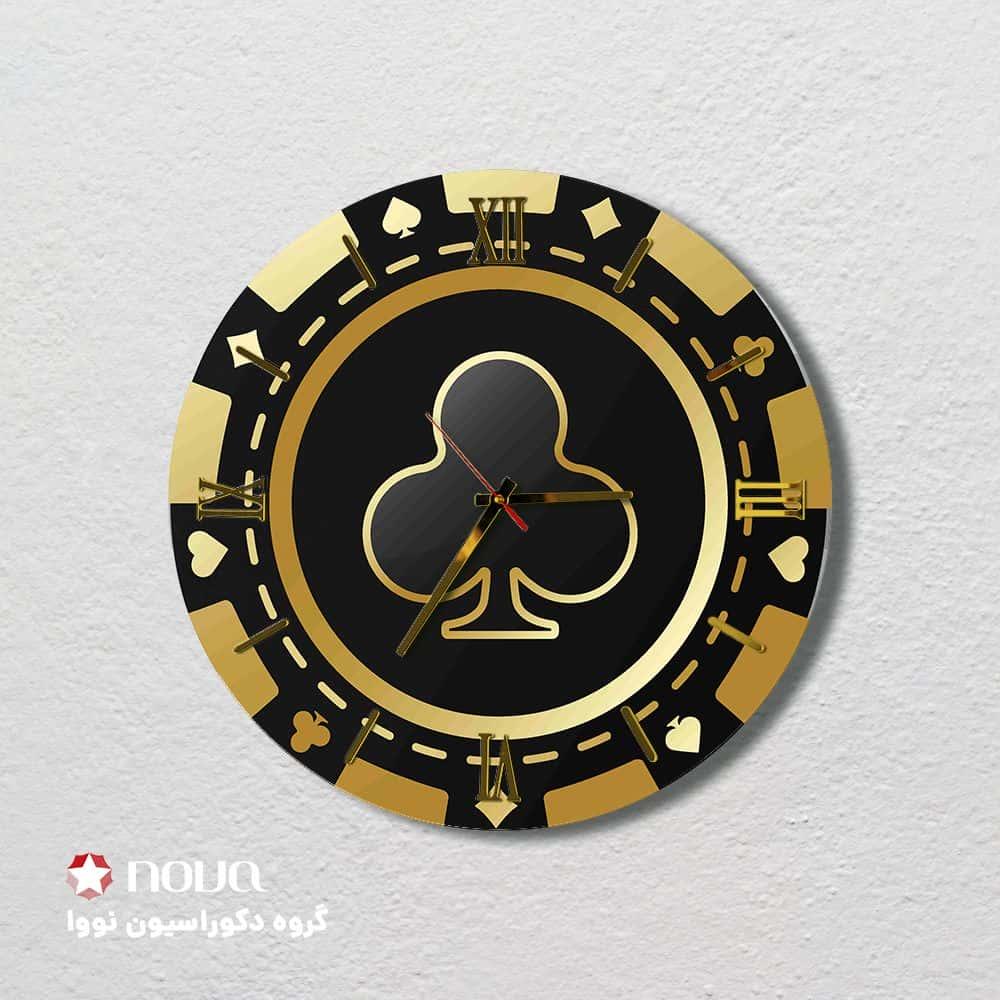 ساعت دیواری مدرن طرح کلاب کد CLK-39