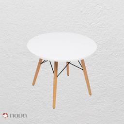 Image of میز مدرن کودک مدل پایه چوبی صفحه سفید کد COL-01