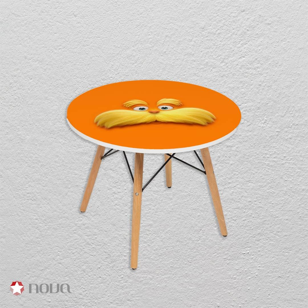 میز مدرن کودک مدل پایه چوبی طرح  لوراکس کد KDW-28