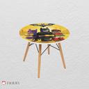 میز مدرن کودک مدل پایه چوبی طرح قهرمانان کد KDW-03