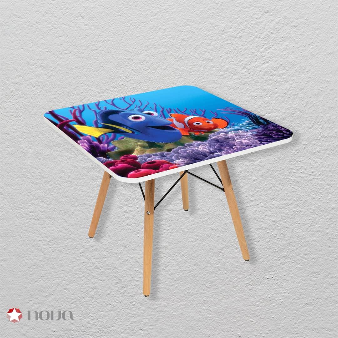 عکس محصول میز مدرن کودک مدل پایه چوبی طرح در جستجو نمو کد KDW-11