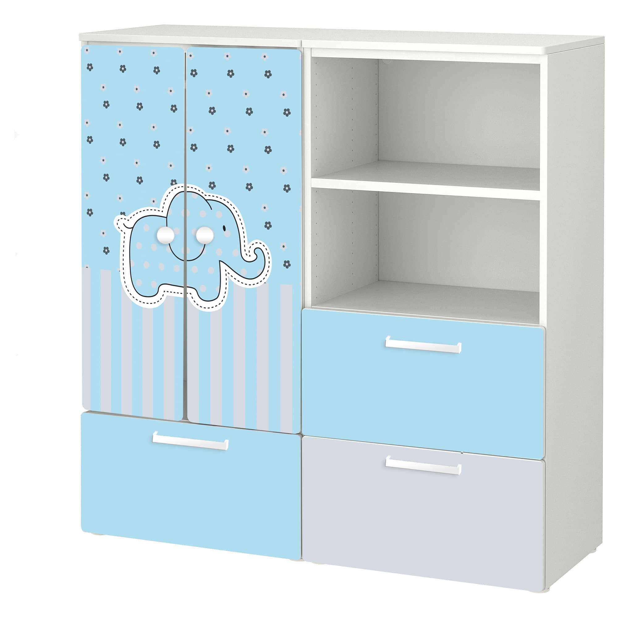 عکس محصول دراور مدل کیدو طرح فیل آبی KDO-06