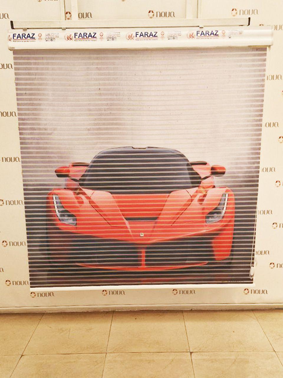 نمونه اجرا شده محصول پرده زبرا تصویری طرح ماشین فراری CAR-04